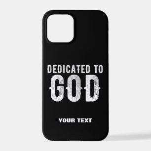 COQUE iPhone 12 PRO DÉDIÉ À DIEU COOL PERSONNALISABLE TEXTE BLANC
