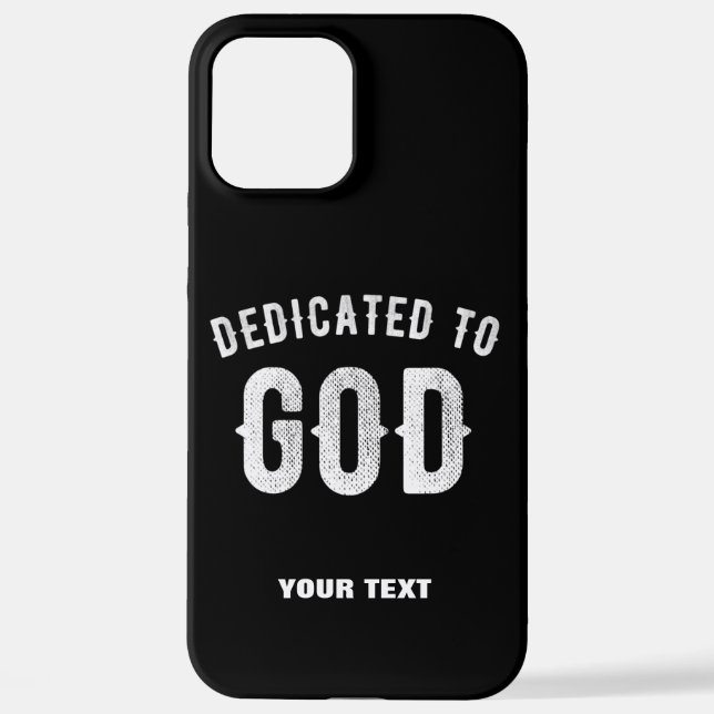 COQUE iPhone DÉDIÉ À DIEU PERSONNALISABLE COOL TEXTE BLANC (Verso)