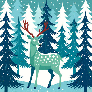 Coque iPhone 16 Pro Deer Illustration Phone Case