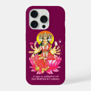 Déesse Gayatri Devi sur lotus Déité hindoue