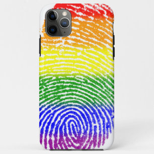 Coque iphone d'empreintes digitales couleur arc-en