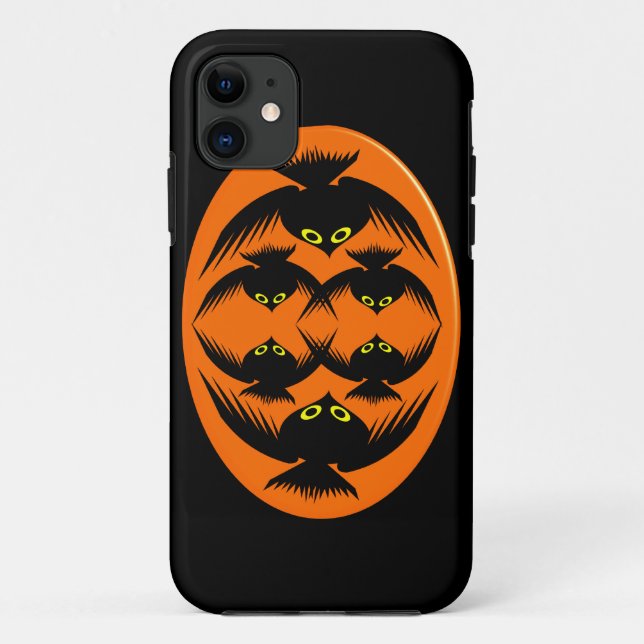 Coque iphone des corbeaux d'Halloween (Dos)