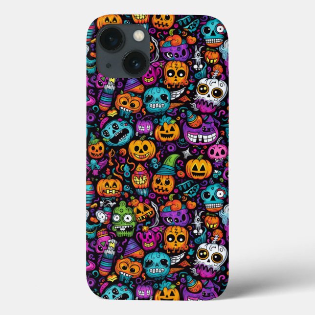 Coque iphone des monstres d'Halloween (Verso)