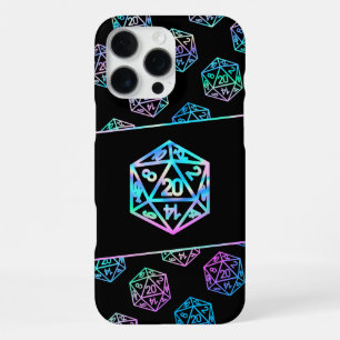 Coque iPhone 16 Pro Max Dés RPG Holo Fantasy Rétro Tabletop PnP Joueur