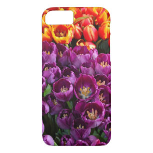 Coque iphone des tulipes à ressort colorées