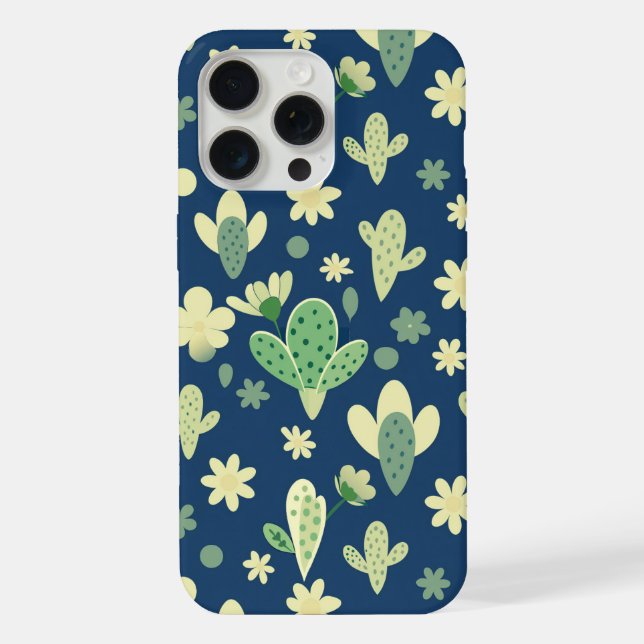 Coque iPhone Desert Cactus & Succulent Pattern (Verso)