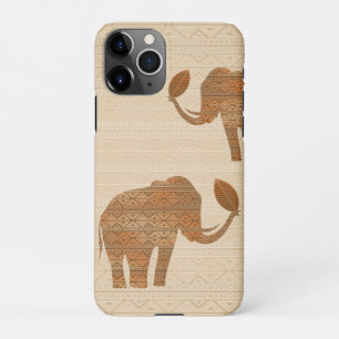 Coque iPhone 11Pro Design d'art tribal des éléphants