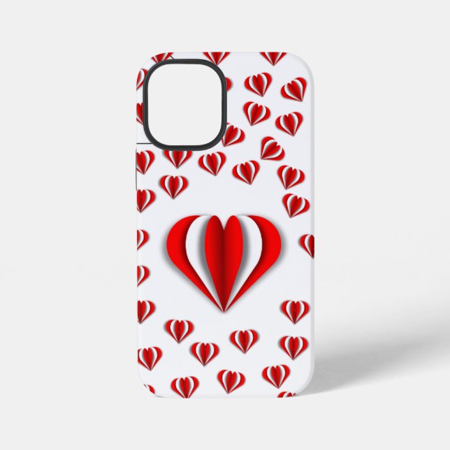 Coque iPhone Design de coeur (Verso)