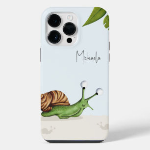 Coque Pour Pour iPhone 14 Pro Max Dessin animé d'escargot mignon pour enfants