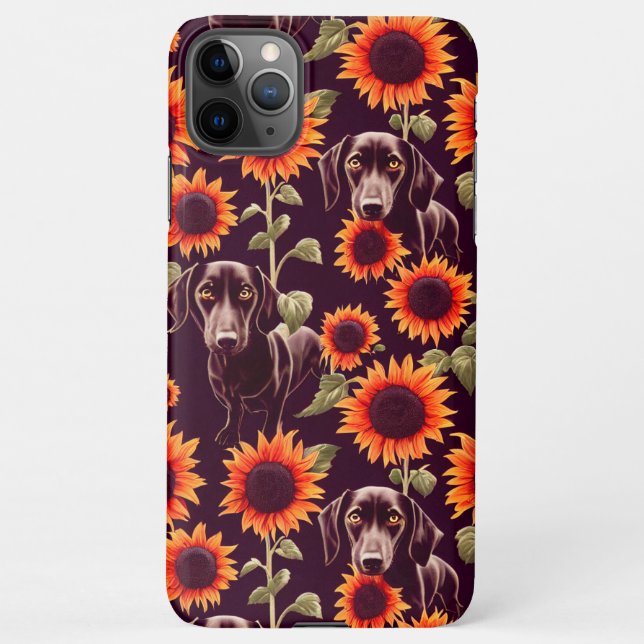 Coque iPhone Dessin de Jardin de tournesol enchanté (Dos)
