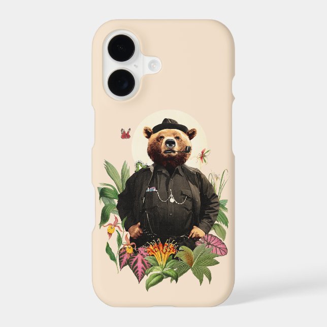 COQUE iPhone DÉTECTIVE ANIMALE D'OURS DE FANCY (Verso)