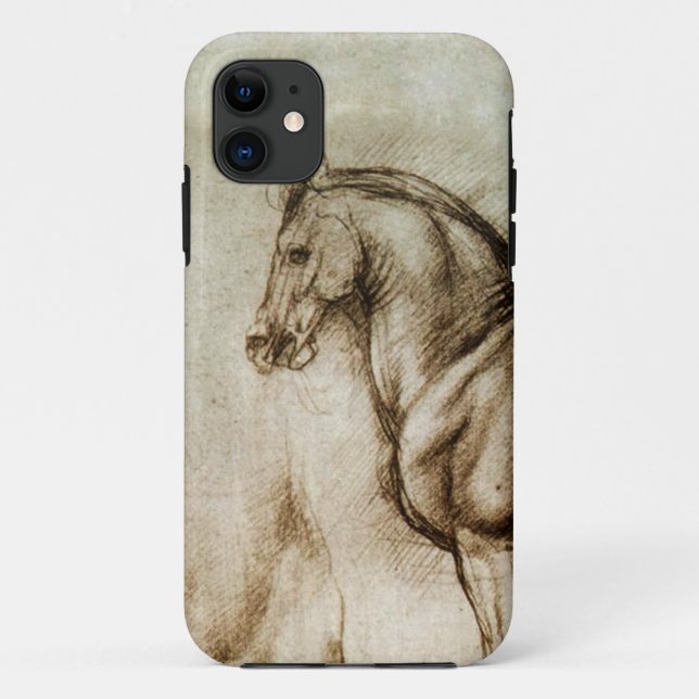 Coque iphone d'étude de cheval de da Vinci (Dos)