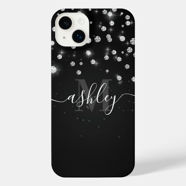 Coque iPhone Diamants noirs (Verso)