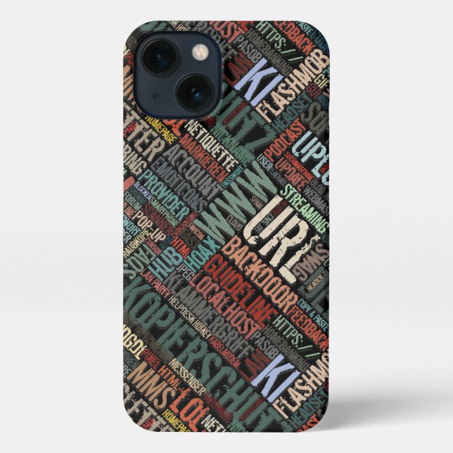 Coque iPhone Dictionnaire d'ordinateur en couleurs (Verso)