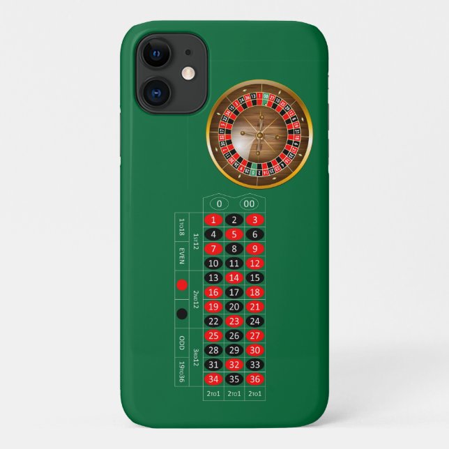 Coque iphone d'image de table de roulette américai (Dos)