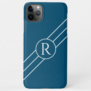 Coque iPhone 11Pro Max do-it-yourself blanc Monogramme Cercle Diagonale L