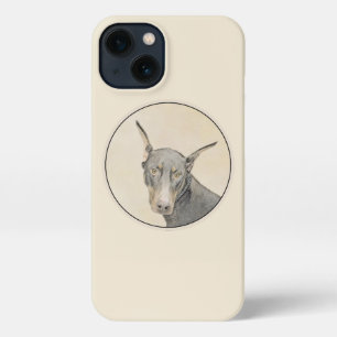 Etui iPhone 13 Doberman Pinscher Peinture - Art Chien original