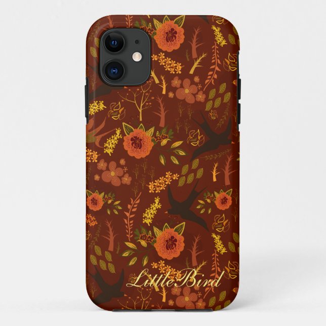 coque iphone d'oiseaux d'hirondelle (Dos)