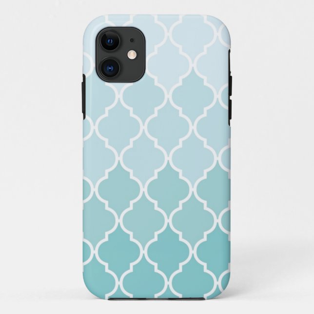 Coque iphone d'Ombre Quatrefoil (Dos)