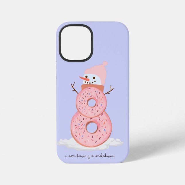 Coque iPhone donut bonhomme de neige (Verso)