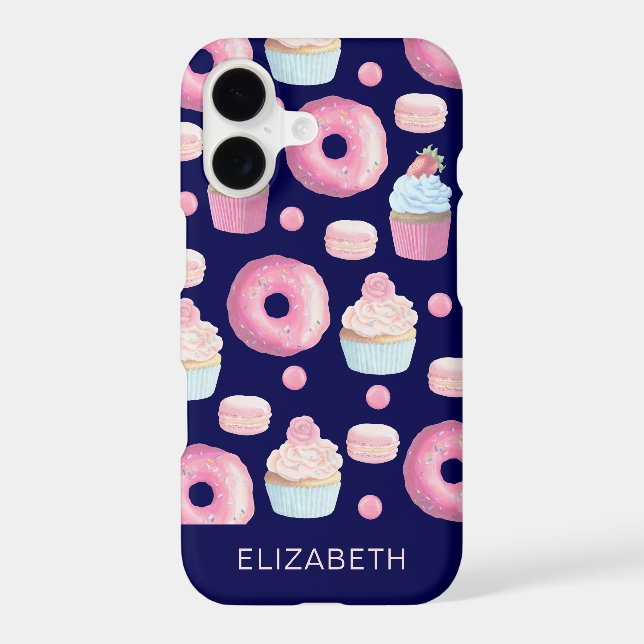 Coque iPhone Donuts, cupcakes et macarons (Verso)
