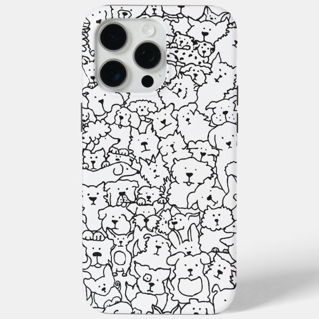 Coque iphone Doodle Dog (Verso)