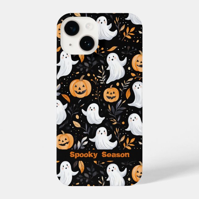 Coque iPhone Dossier téléphonique Halloween (Verso)