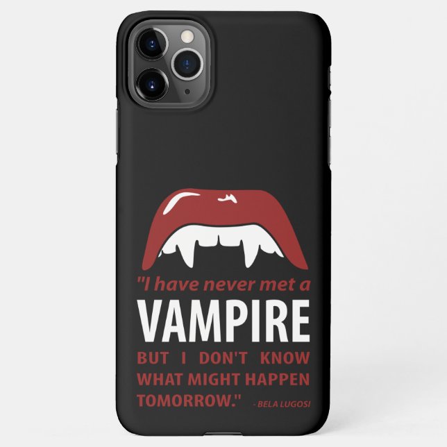 Coque iPhone Dracula - Vampire - Citation de Bela Lugosi (Dos)