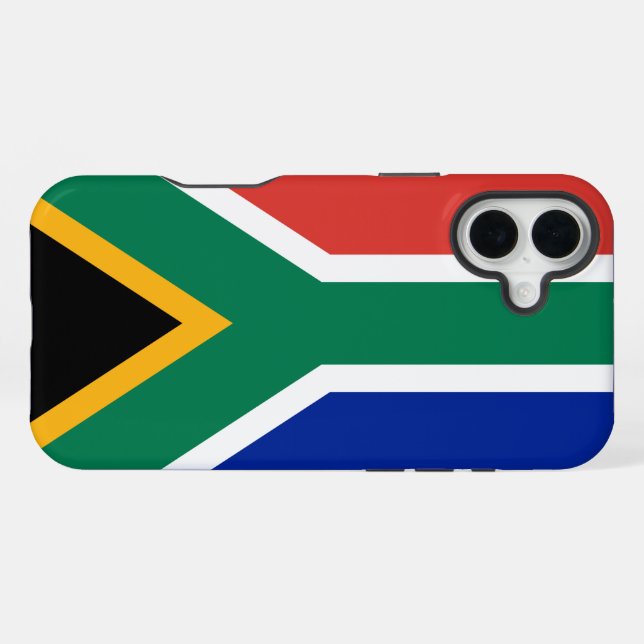 Coque iPhone Drapeau Afrique du Sud (Verso Horizontal)