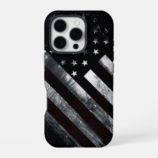 Coque iPhone 16 Pro Drapeau américain industriel patriotique