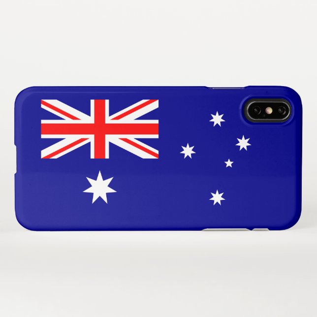 Coque iPhone Drapeau australien patriotique (Dos Horizontal)