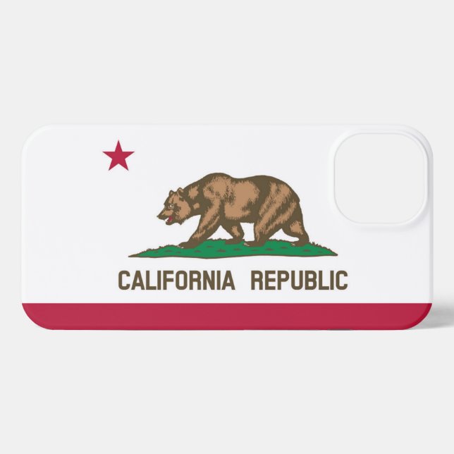 Coque iPhone Drapeau de Californie (Verso Horizontal)