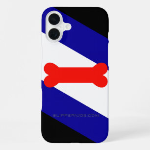 Coque iPhone 16 Plus Drapeau de fierté de jeu de chiots de SlipperyJoe 