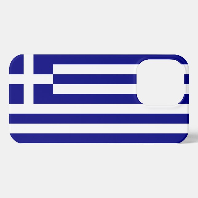 Coque iPhone Drapeau de la Grèce (Verso Horizontal)