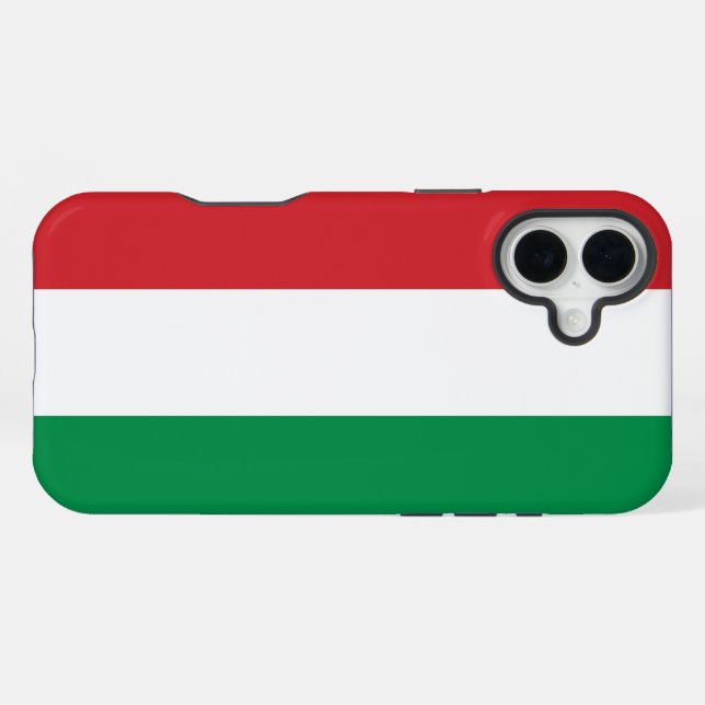 Coque iPhone Drapeau de la Hongrie (Verso Horizontal)