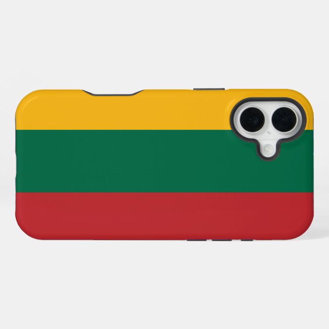 Coque iPhone Drapeau de la Lituanie (Verso Horizontal)