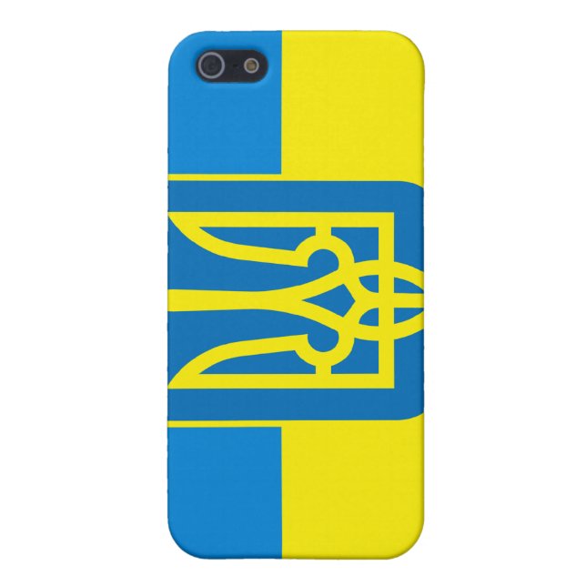 Coque iPhone Drapeau de l'Ukraine (Dos)