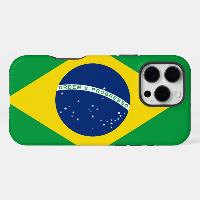 Coque iPhone Drapeau du Brésil (Verso Horizontal)