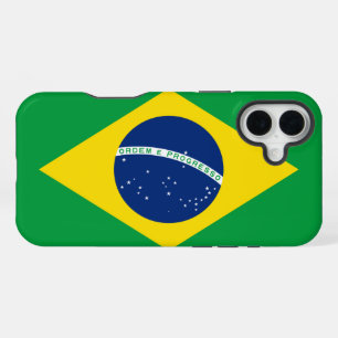 Coque iPhone 16 Plus Drapeau du Brésil
