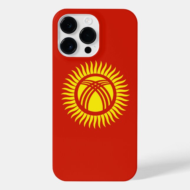 Coque iPhone Drapeau du Kirghizistan (Verso)