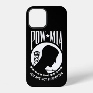 Coque iPhone 12 Drapeau POW MIA : Soldats disparus de la guerre du