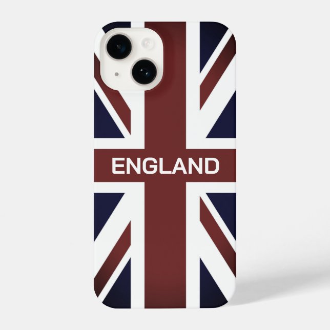 Coque iPhone Drapeau Union Jack britannique nom personnalisé iP (Verso)