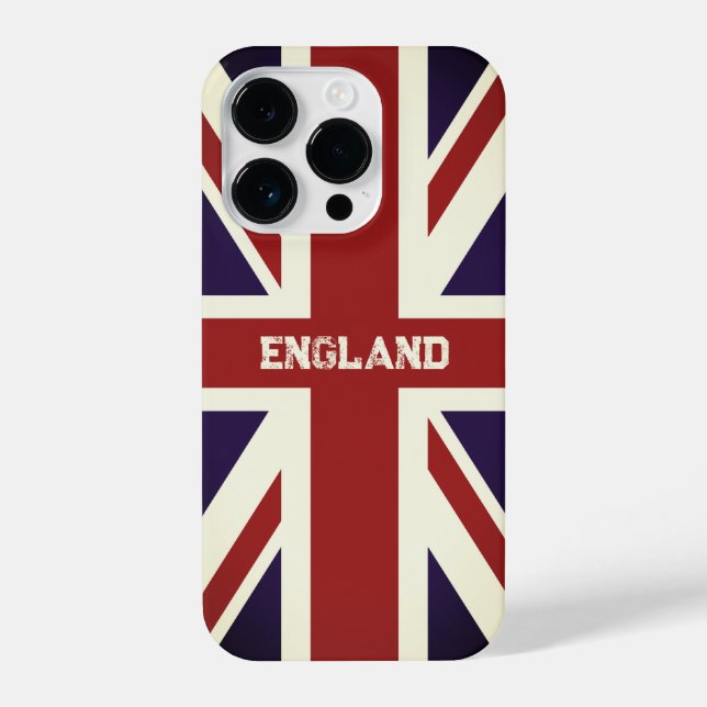 Coque iPhone Drapeau Union Jack britannique personnalisé iPhone (Verso)