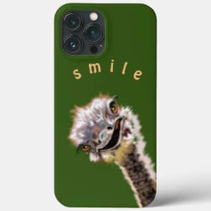 Coque iphone drôle avec Happy Ostrich - Smile
