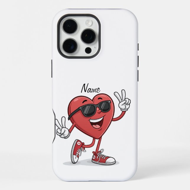 Coque iPhone Drôle Cartoon Coeur Personnaliser la conception de (Verso)
