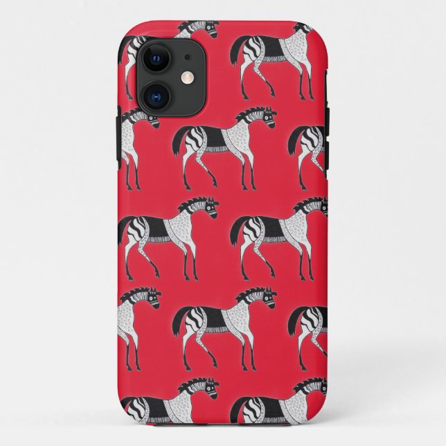 Coque iphone du cheval rouge inspiré par la Grèce  (Dos)