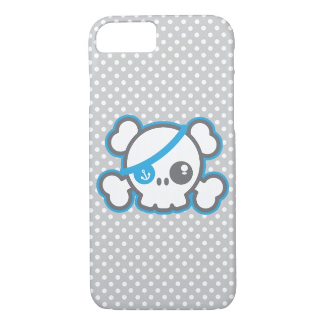 Coque iphone du crâne de Kawaii Pirate (Dos)