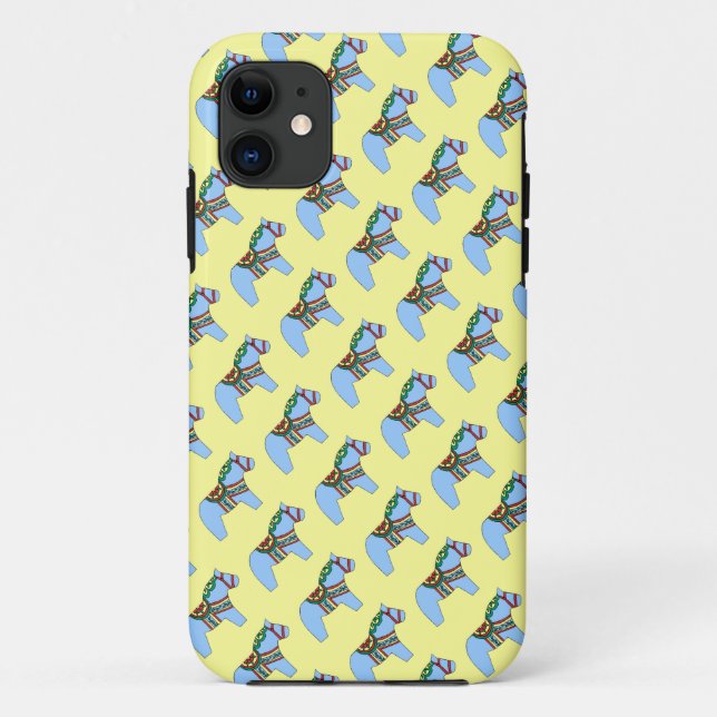 Coque iphone du Dala bleu (Dos)