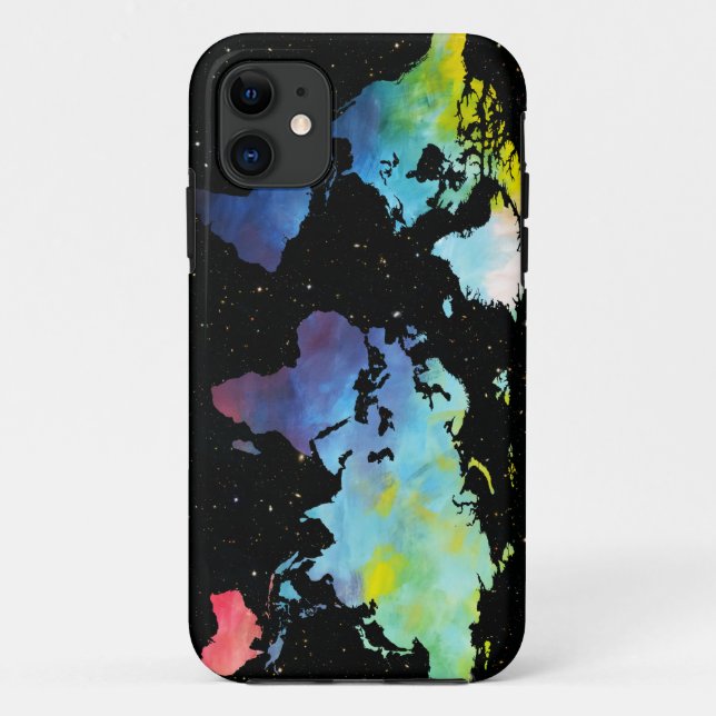 Coque iphone du monde de l'espace (Dos)