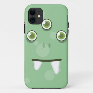 Coque iphone du visage du monstre vert
